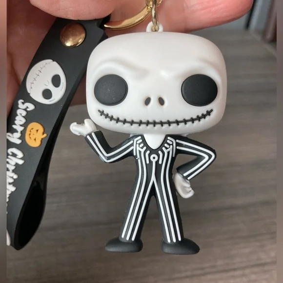 Nightmare Before Christmas inspired Jack Skellington bag charm/ key chain - Picture 2 of 5